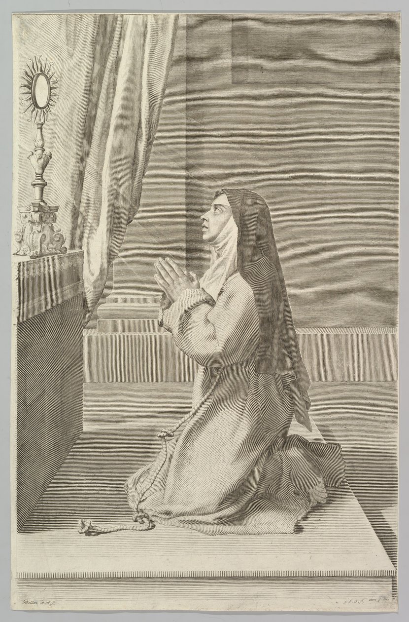 St. Clara, 1667 door Claude Mellan
