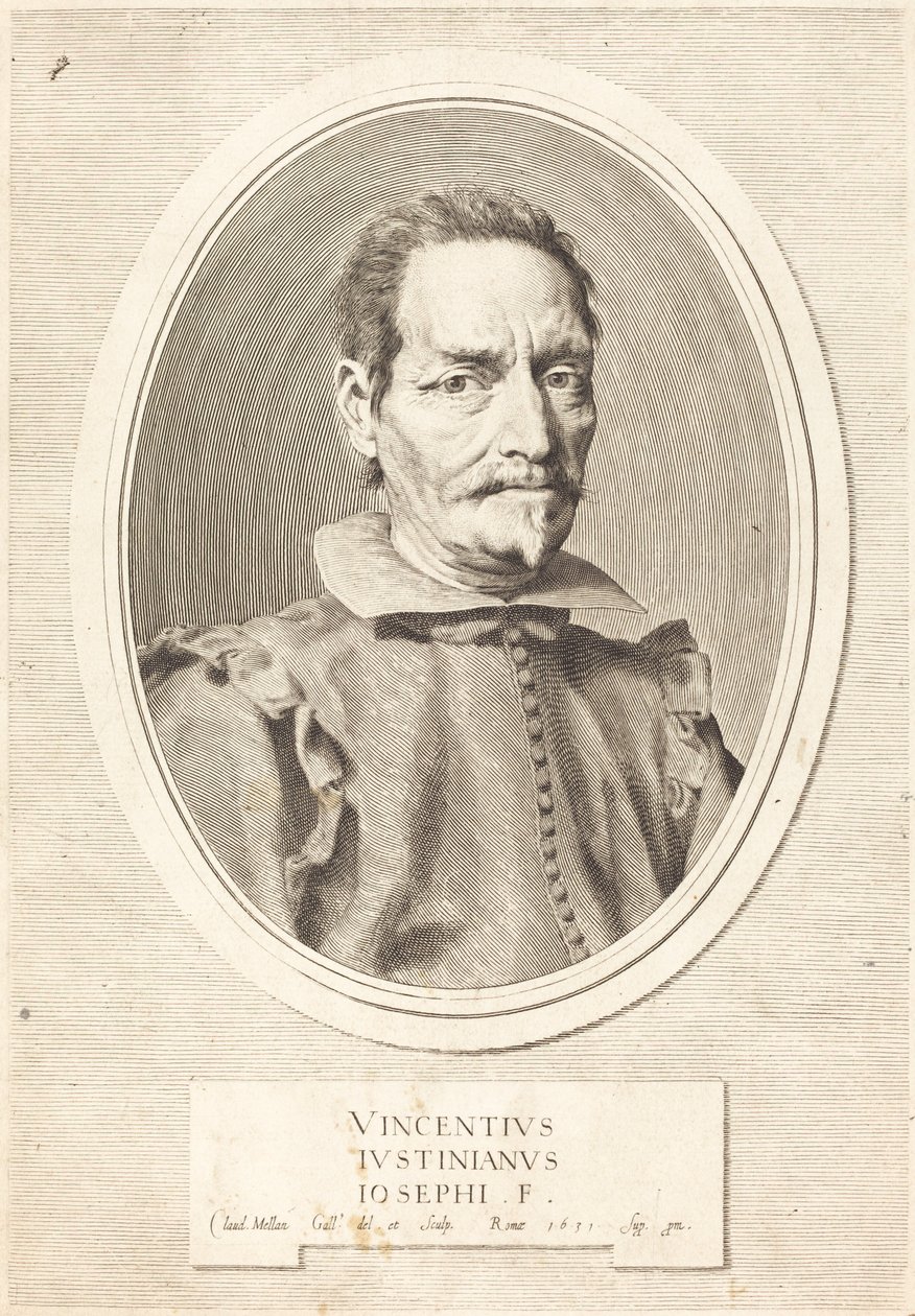 Vincenzo Giustiniani door Claude Mellan