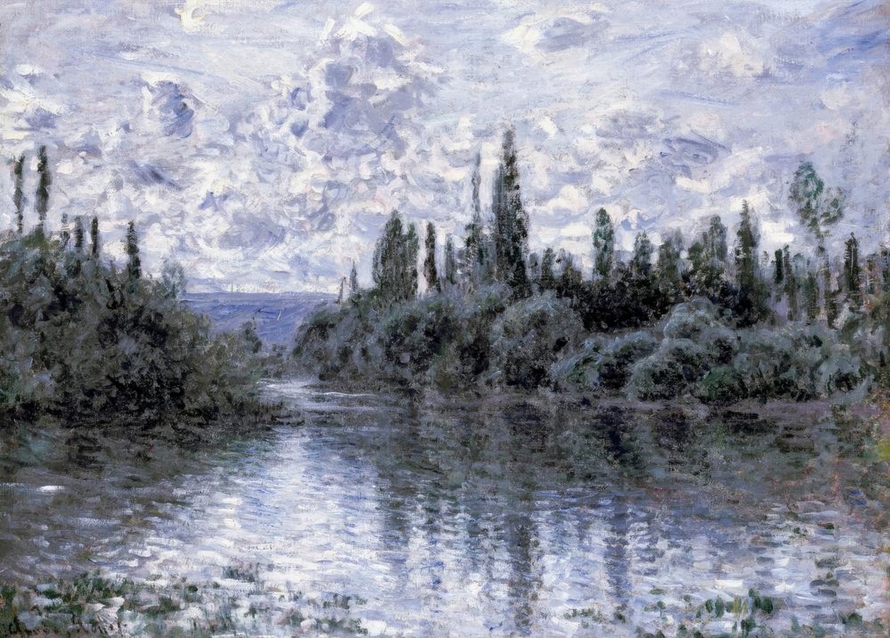 Arm van de Seine bij Vétheuil door Claude Monet