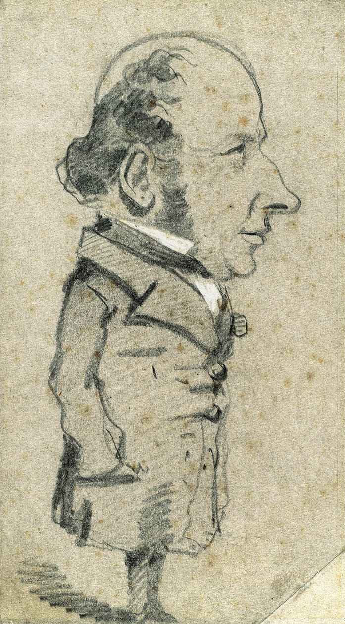 Karikatuur van Eugène Marcel door Claude Monet