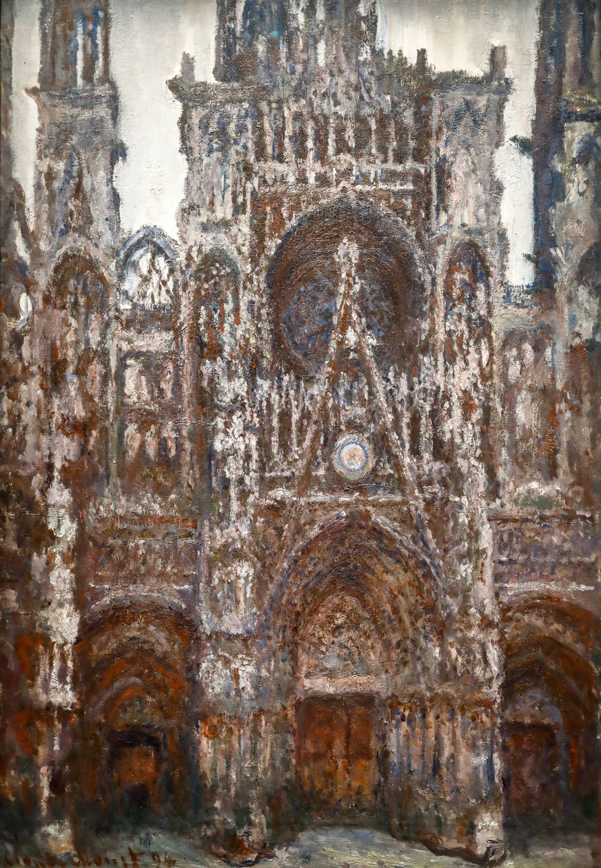Kathedraal van Rouen, Portaalzicht, Bruine Harmonie door Claude Monet