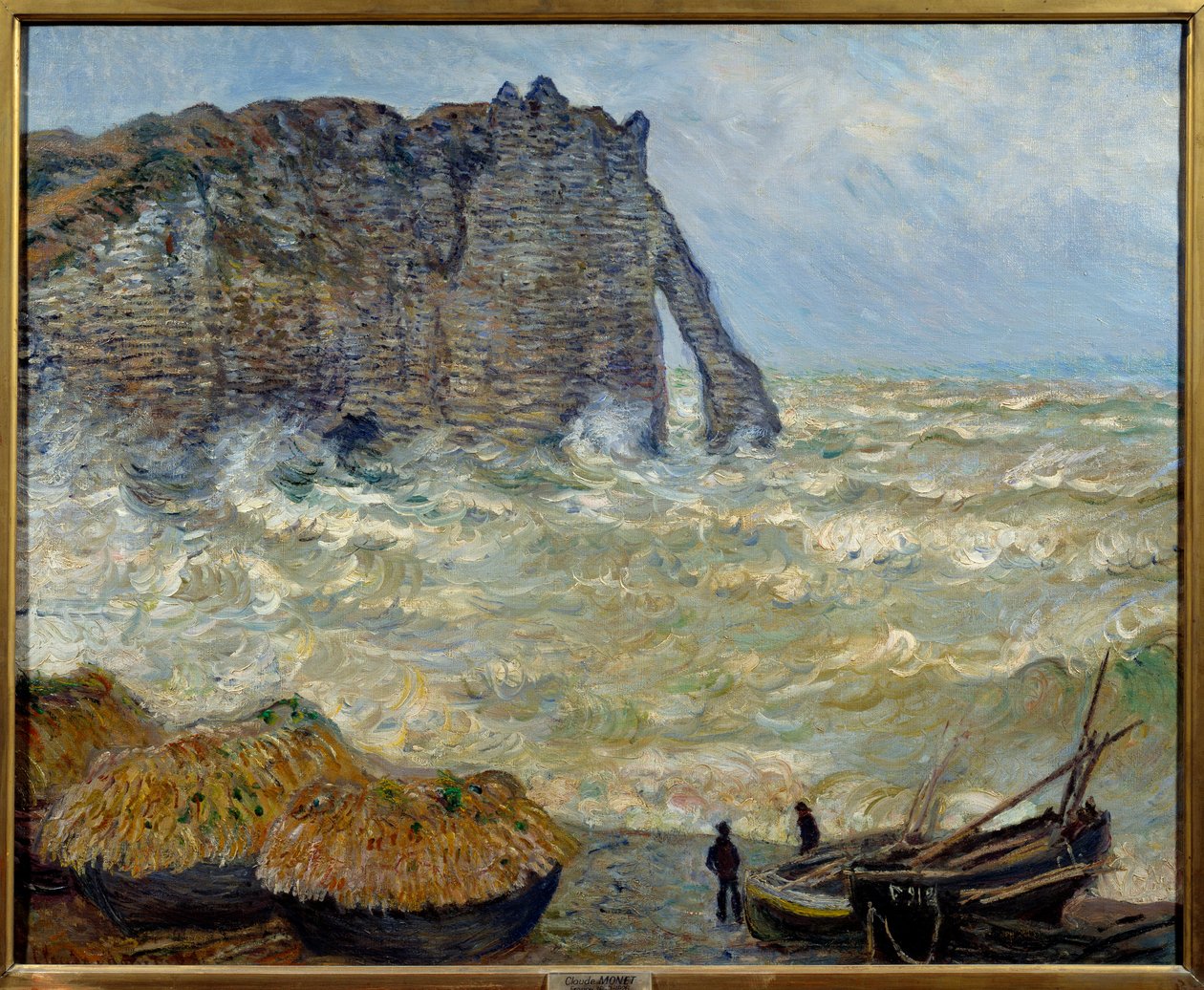Klip bij Etretat door Claude Monet