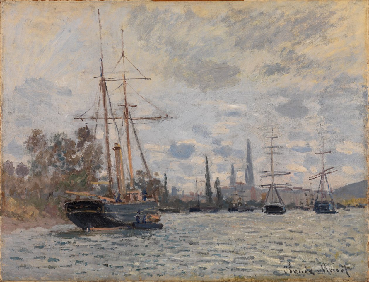 De Seine bij Rouen door Claude Monet