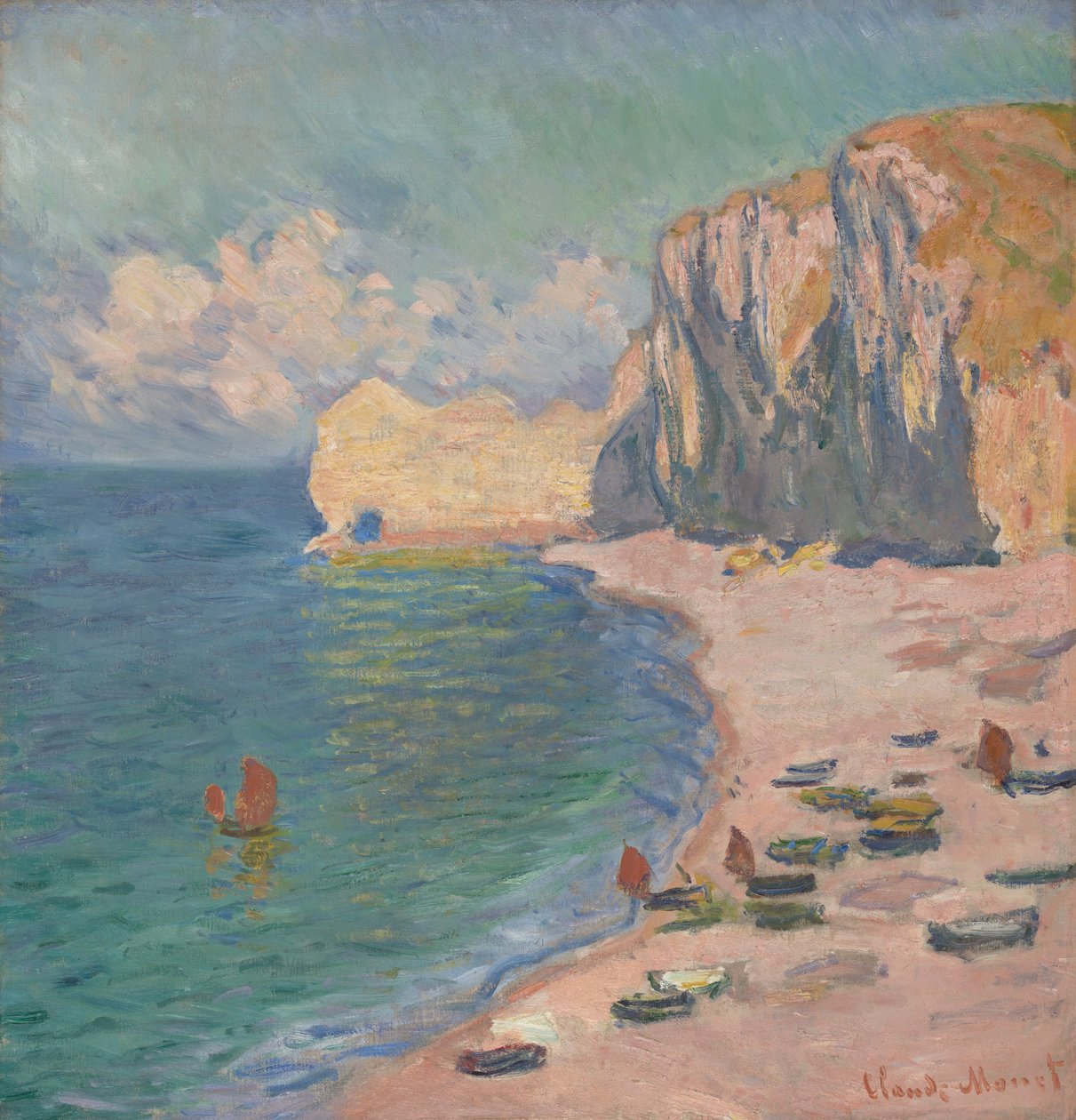 Étretat: Het strand en de Falaise d