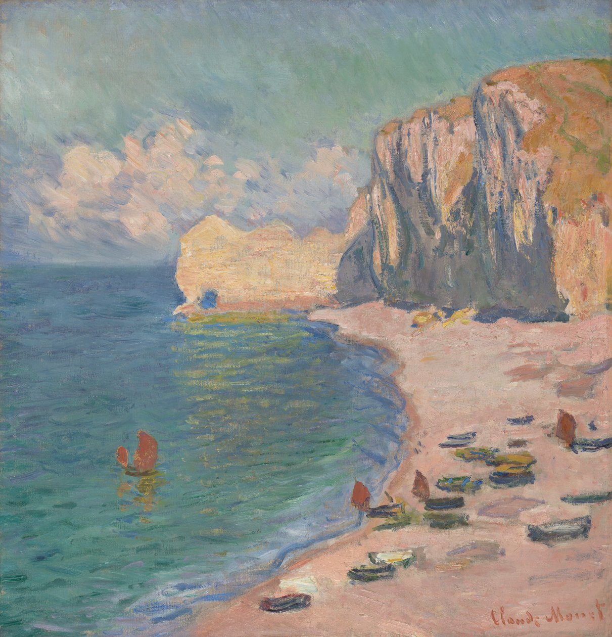 Étretat: Het strand en de Falaise d