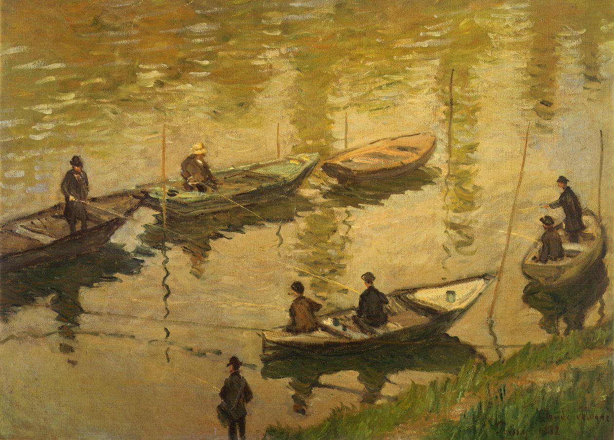 Vissers op de Seine door Claude Monet