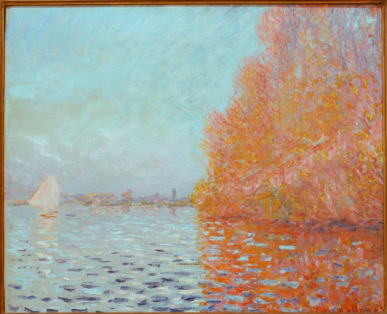 Rivierlandschap, Herfst door Claude Monet