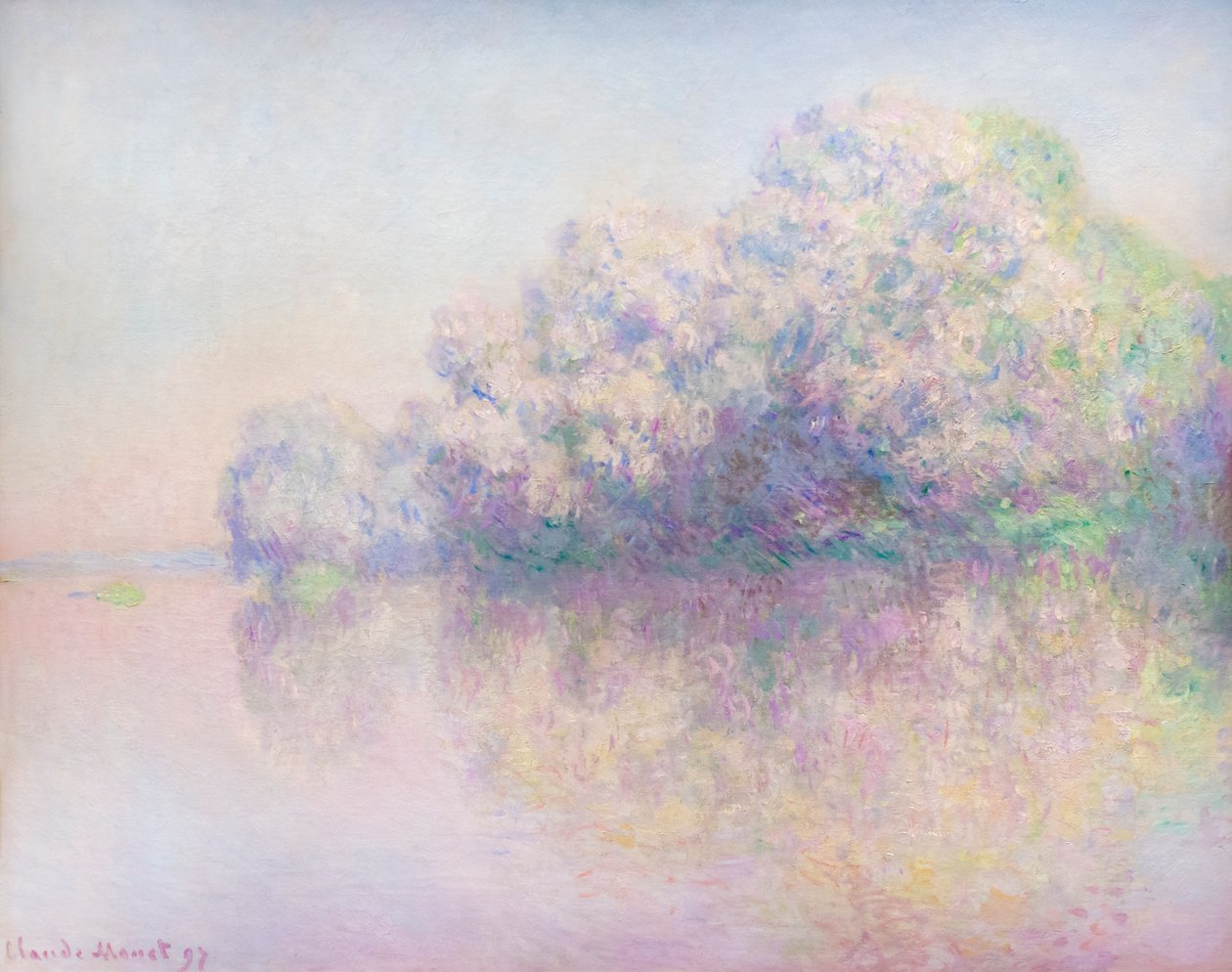 Eiland van brandnetels door Claude Monet