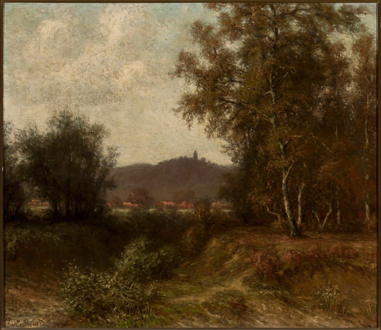 Landschap met bomen door Claude Monet