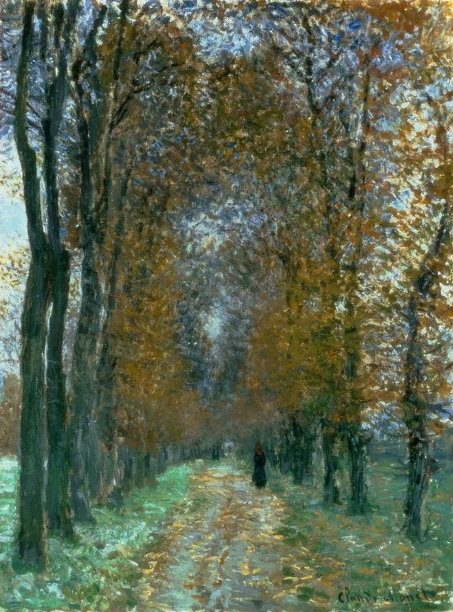 De laan door Claude Monet