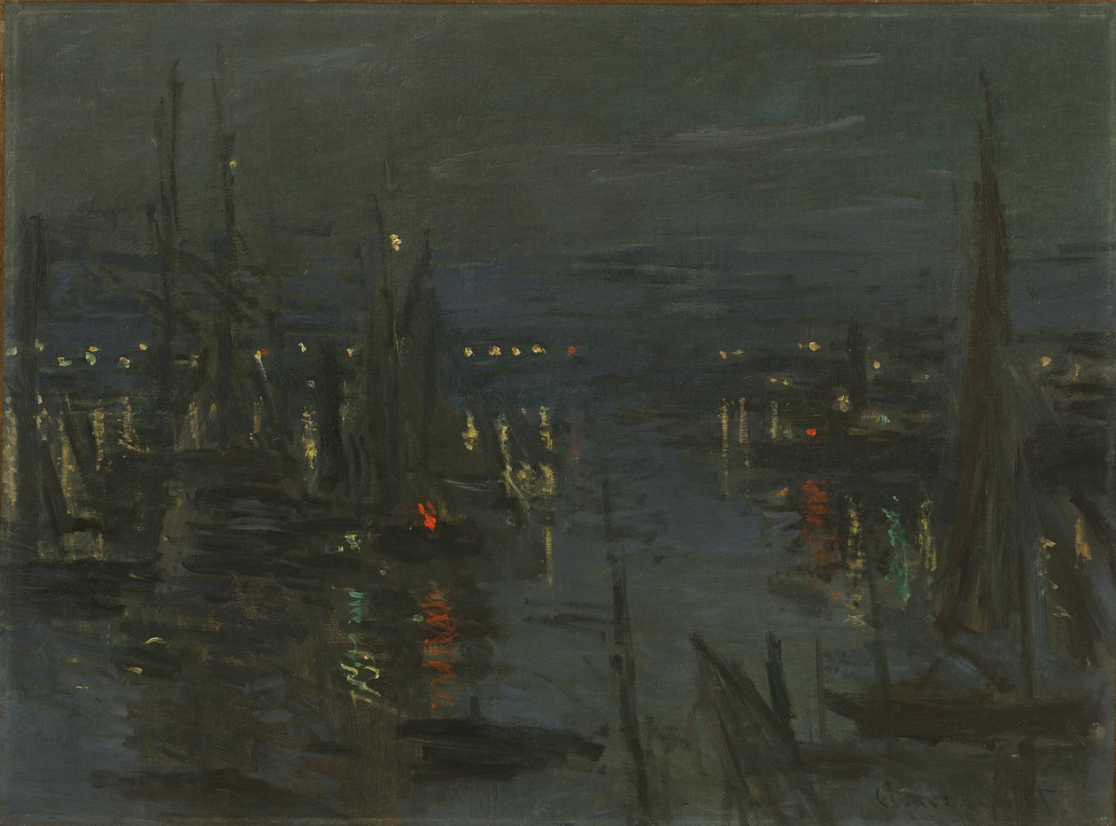 Le Port du Havre, Effet de Nuit door Claude Monet