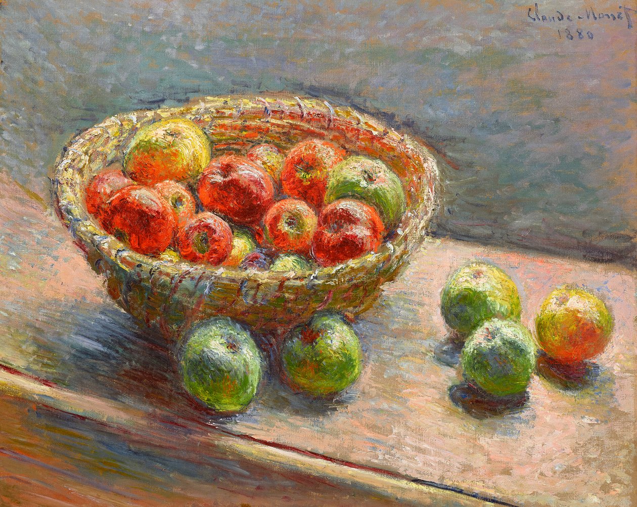 De appelmand door Claude Monet