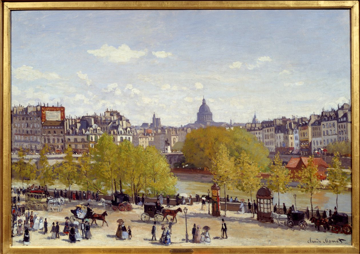 Le quai du Louvre in Parijs in 1867. Schilderij door Claude Monet door Claude Monet