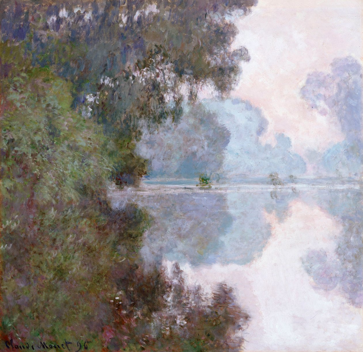 Ochtend aan de Seine, nabij Giverny door Claude Monet