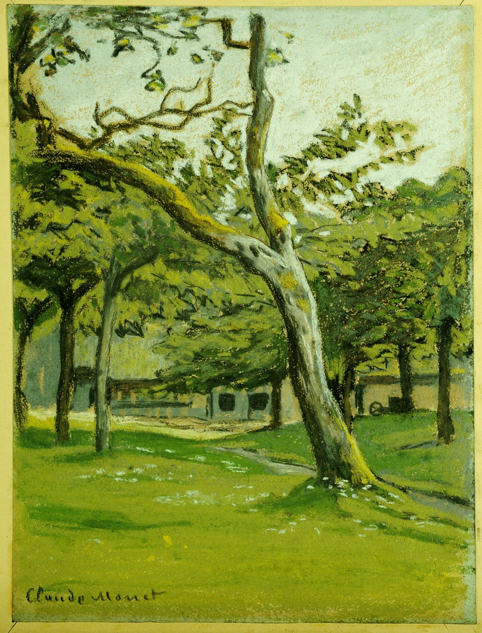 Normandische Boerderij onder de Bomen door Claude Monet