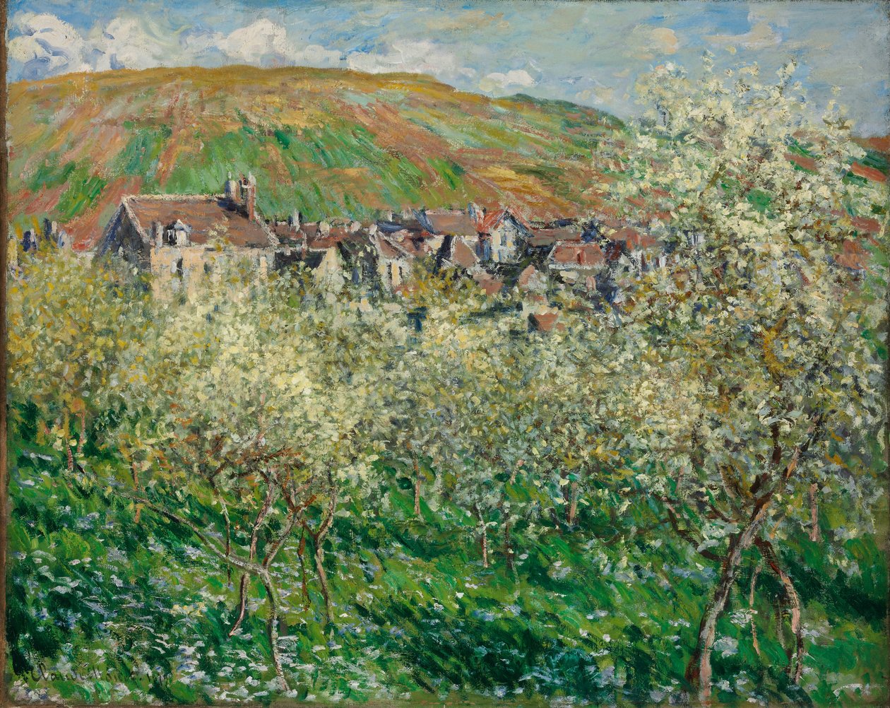 Bloeiende Pruimenbomen door Claude Monet