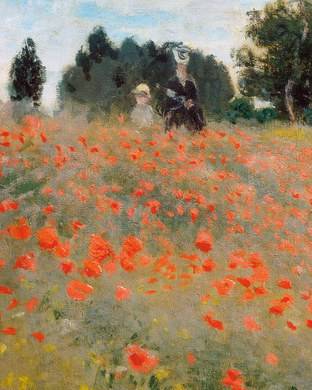 Klaprozen, omgeving van Argenteuil (detail). Schilderij door Claude Monet (1840-1926) door Claude Monet