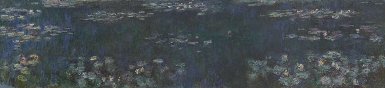 Groene weerspiegelingen door Claude Monet