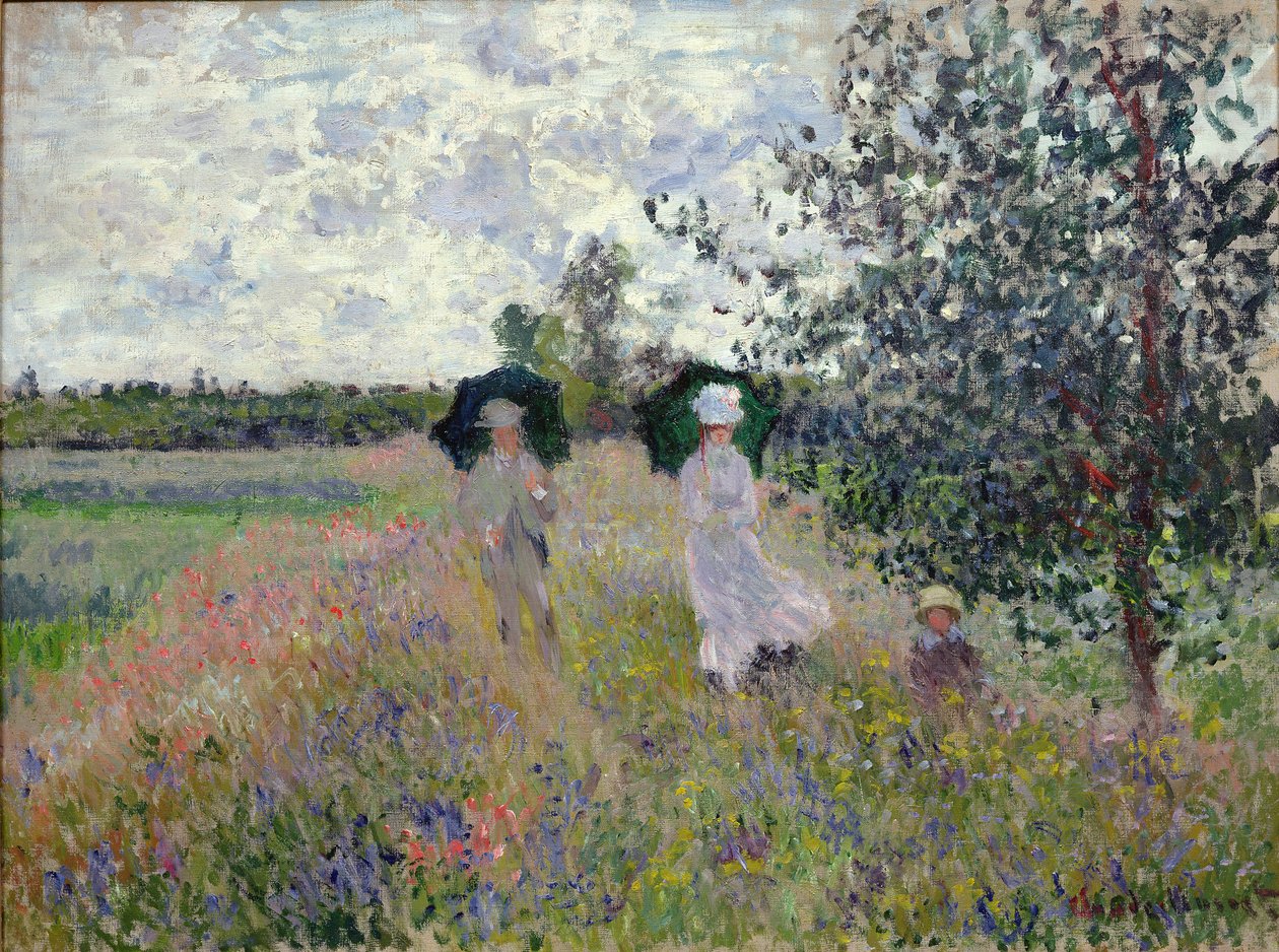 Een wandeling maken nabij Argenteuil door Claude Monet