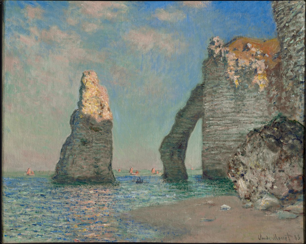 De kliffen bij Étretat door Claude Monet