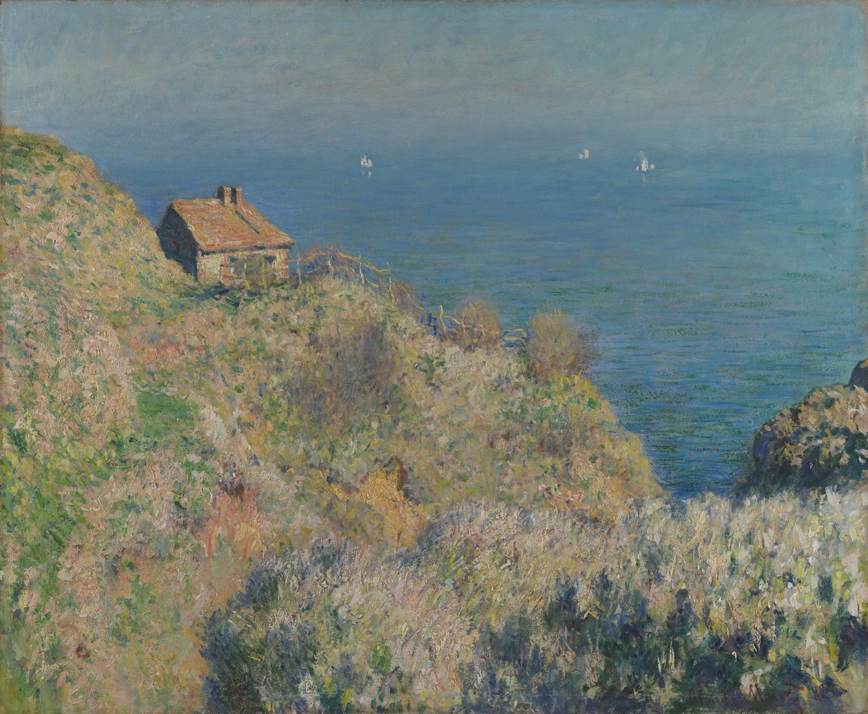 Het vissershuis, Varengeville door Claude Monet