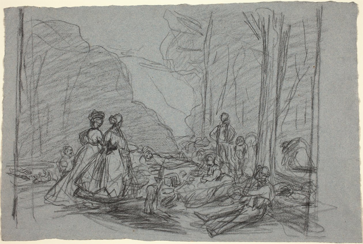 De lunch op het gras, ca. 1865 door Claude Monet