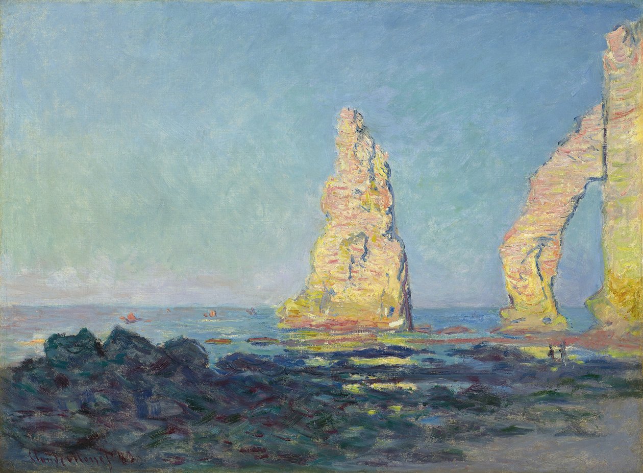 De naald van Etretat, laag tij; Aiguille d