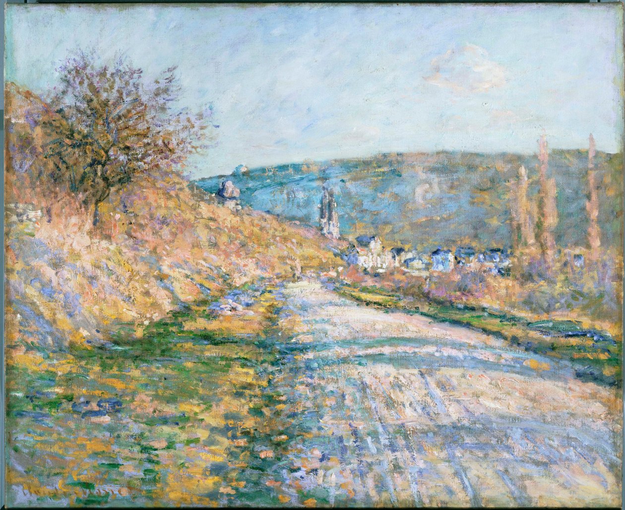 De weg naar Vétheuil door Claude Monet