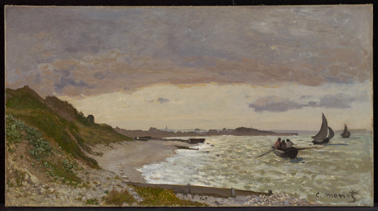 De kust bij Sainte-Adresse door Claude Monet