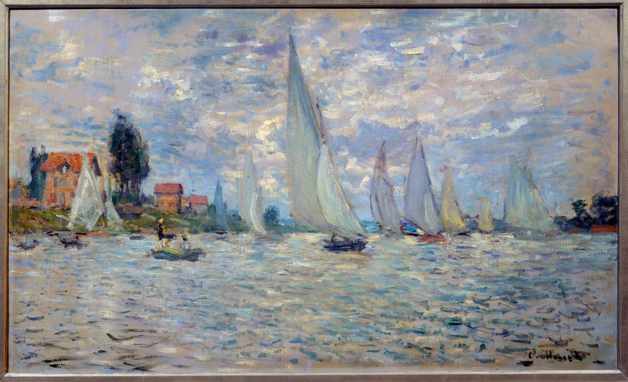 De boten. Regatta in Argenteuil door Claude Monet