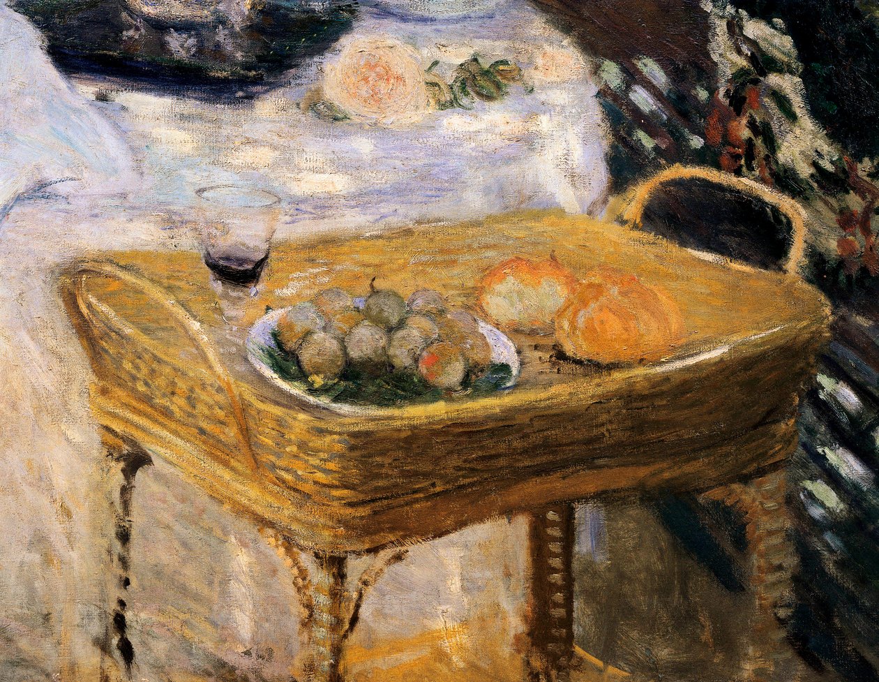De lunch, decoratief paneel dat de tuin van Monet in Argenteuil toont (detail) door Claude Monet