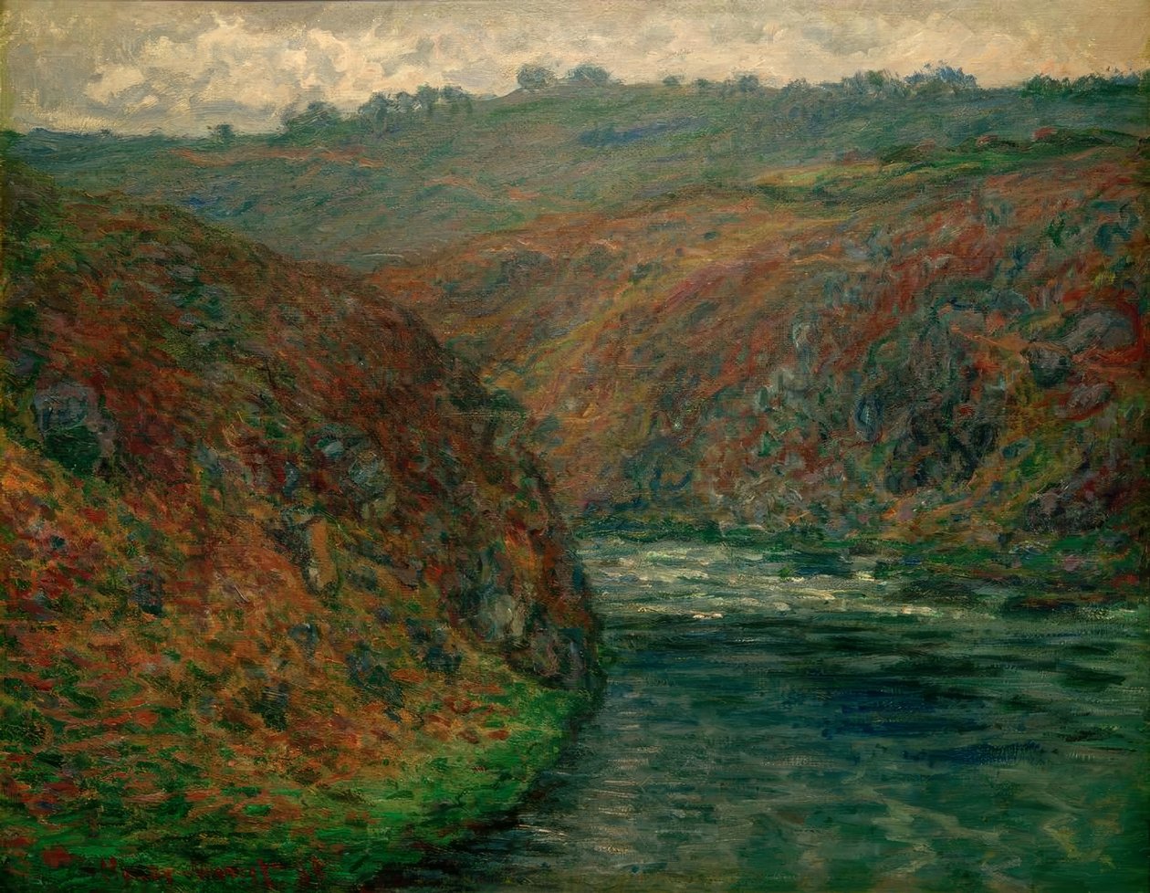 Uitzicht op Creuse, somber weer door Claude Monet