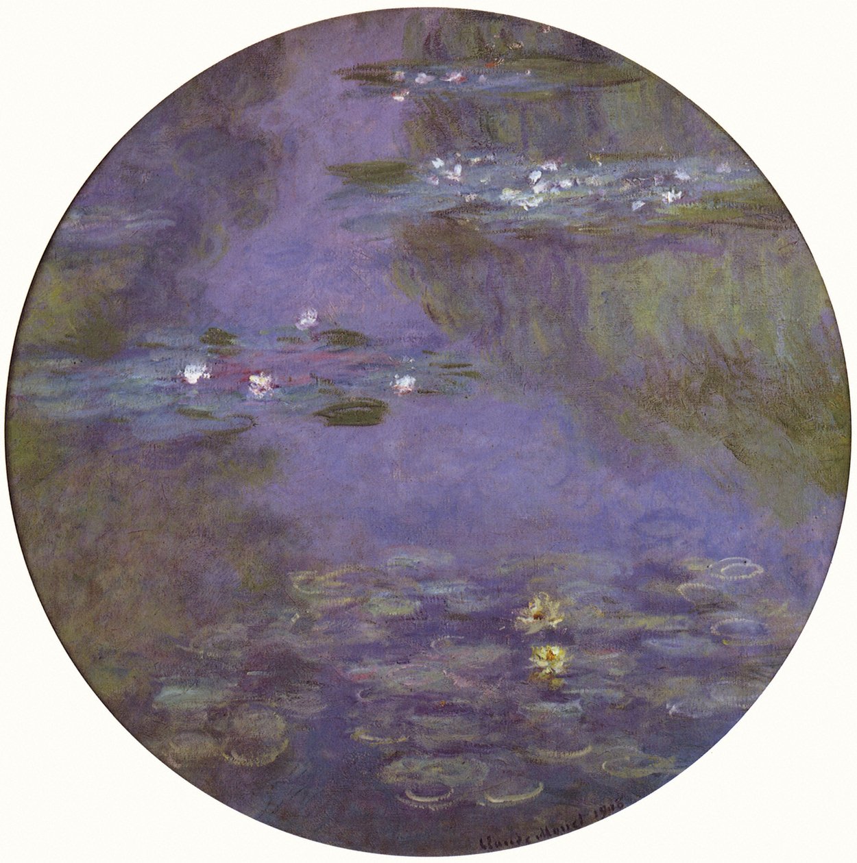 Waterlelie rondel door Claude Monet