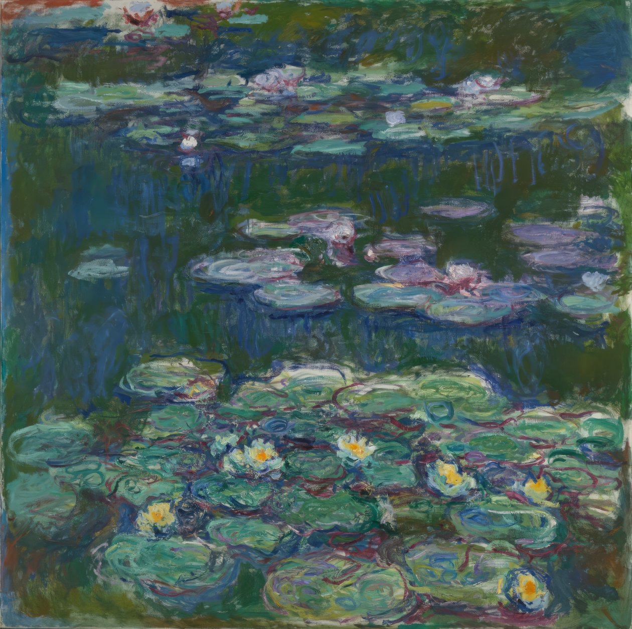 Witte en gele waterlelies door Claude Monet