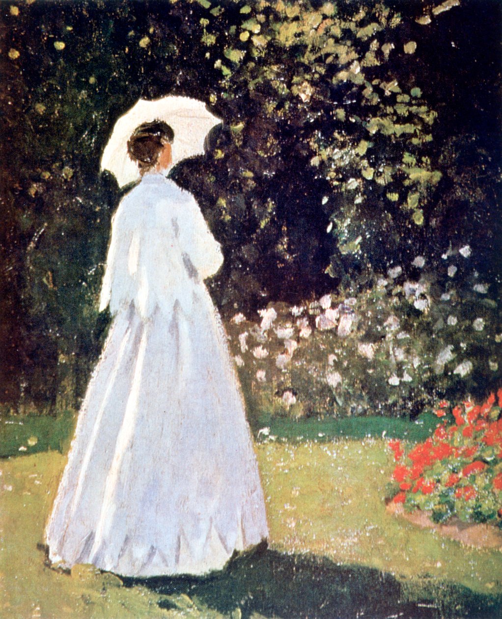 Vrouw in de Tuin, Sainte Adresse, (detail), 1867 door Claude Monet