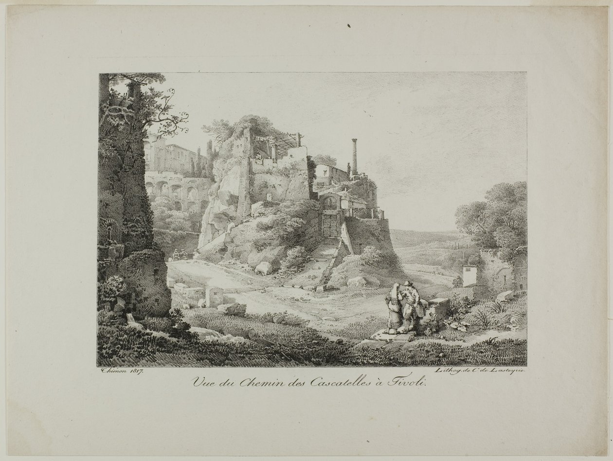 Uitzicht op de Weg van Cascatelles naar Tivoli door Claude Thienon