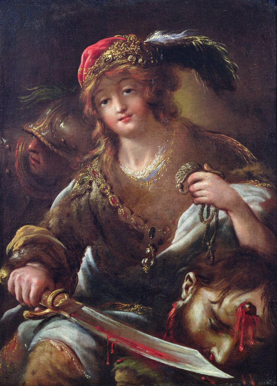 David met het hoofd van Goliath, c.1640 door Claude Vignon