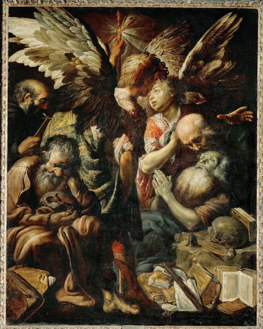 La mort de Saint Antoine - De dood van de heilige Antonius. van Padua ... door Claude Vignon
