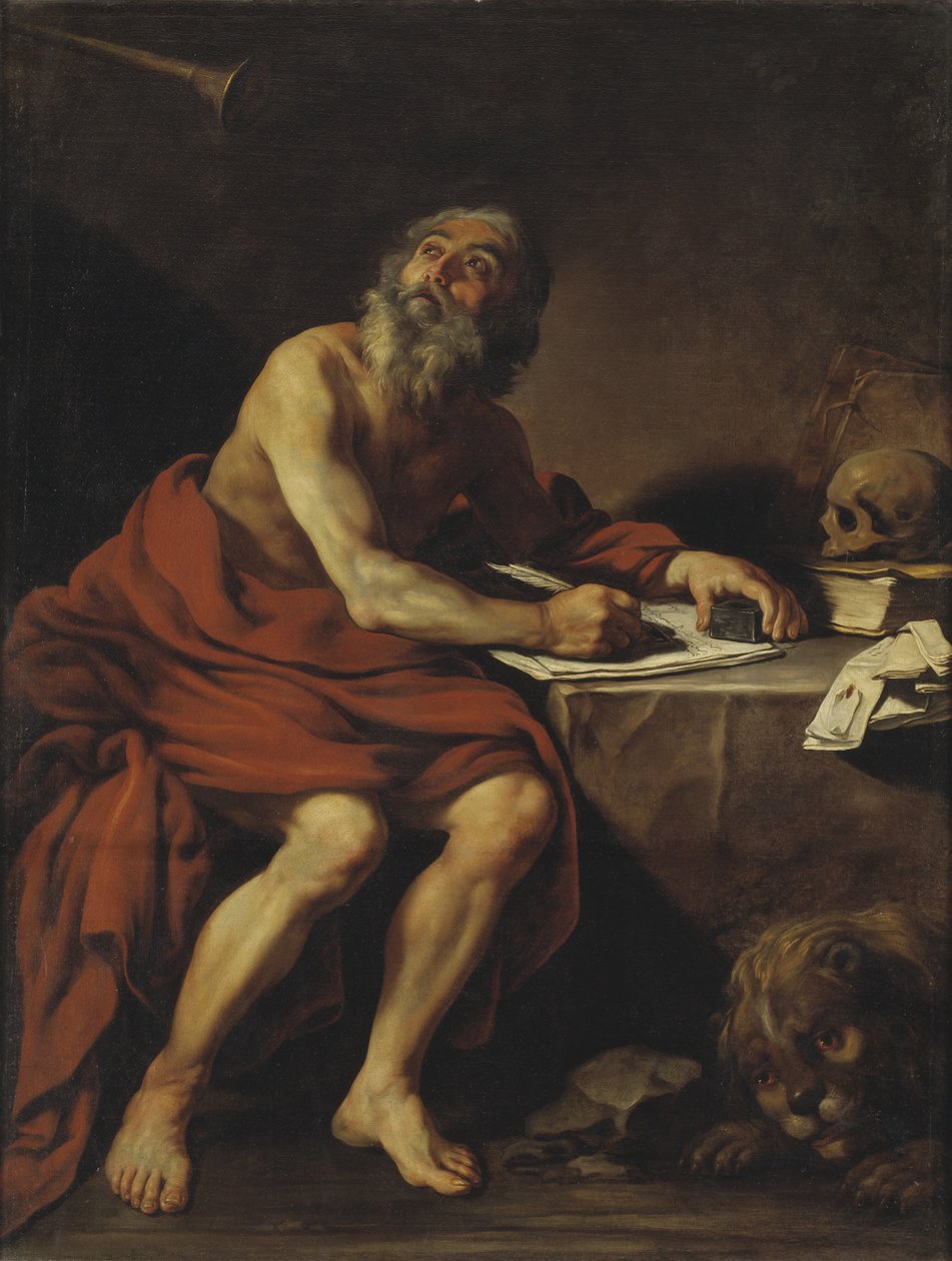 Het visioen van de heilige Hiëronymus door Claude Vignon