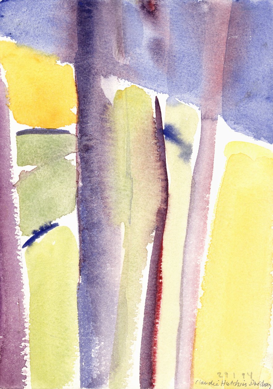 Bomen met uitzicht op het meer, 1994 door Claudia Hutchins Puechavy