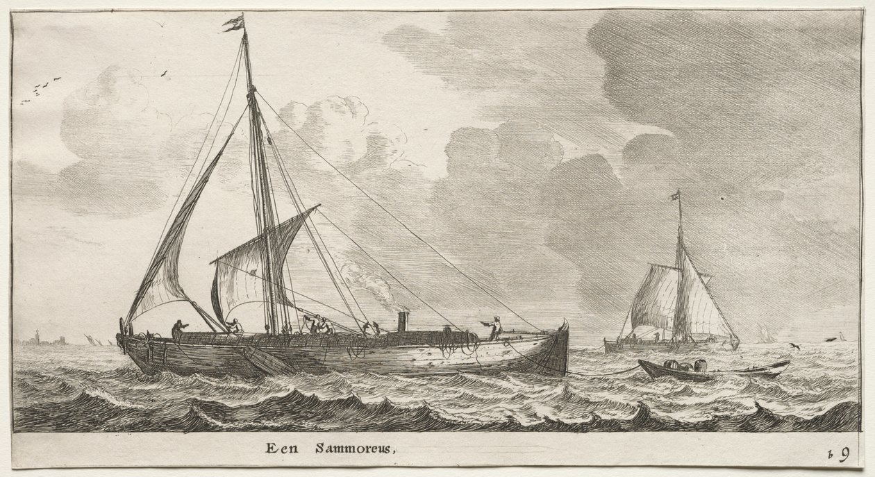 Verschillende Schepen en Zichten van Amsterdam (Verscheÿde Schepen en Gesichten van Amstelredam), Deel II: Een Koopvaardijschip door Clement de Jonghe