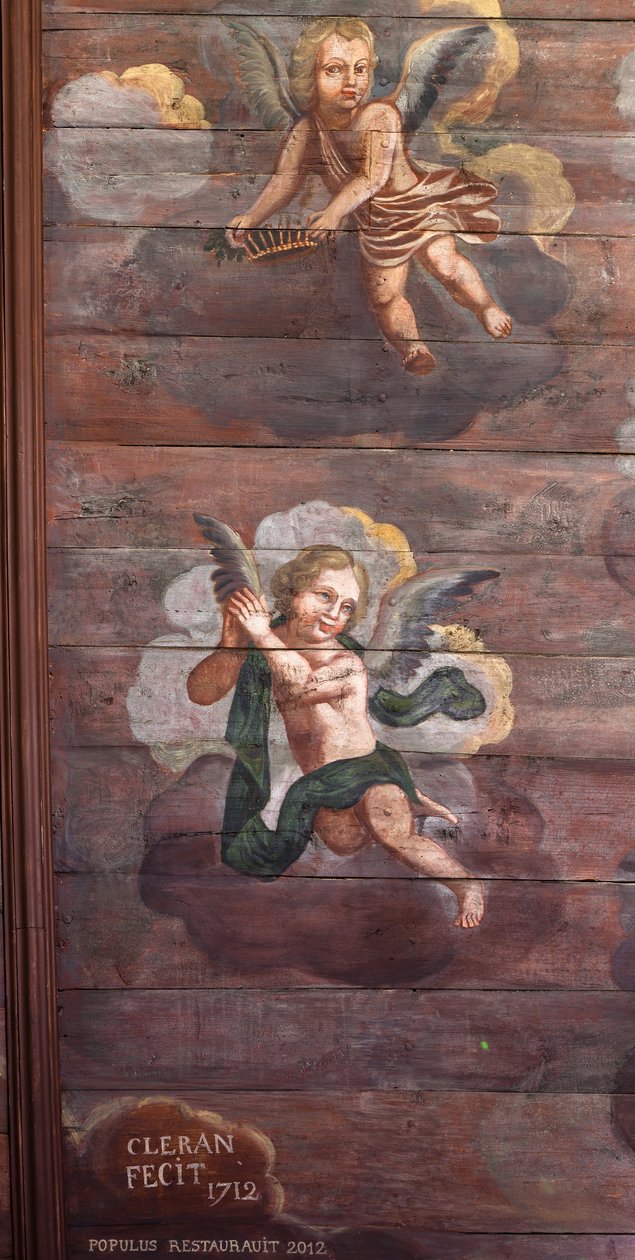 Locquirec (Finistère) / Kerk Saint-Jacques, beschilderde gewelfbetimmering (foto) door Cleran