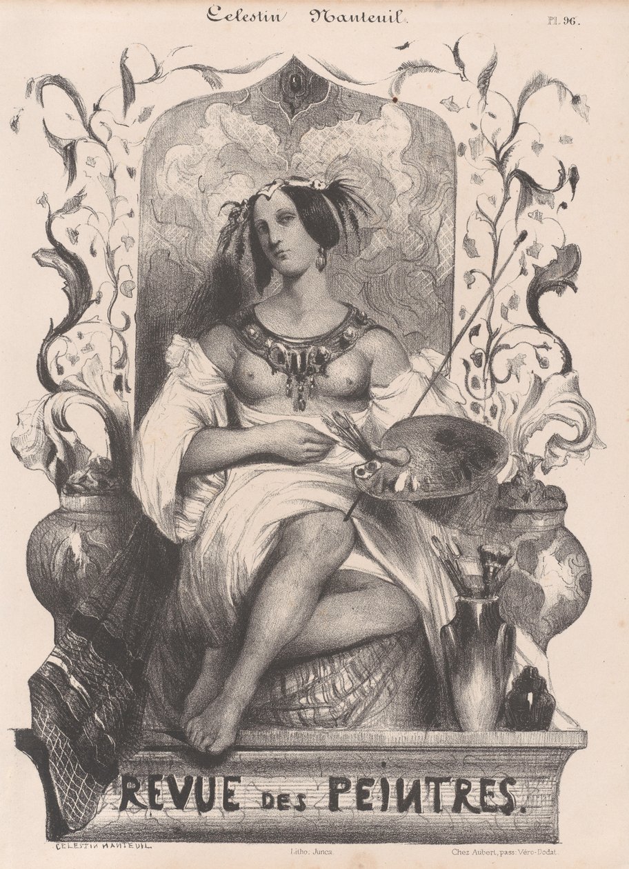 Titelpagina voor de Revue de Peintres, 1835 door Célestin Nanteuil