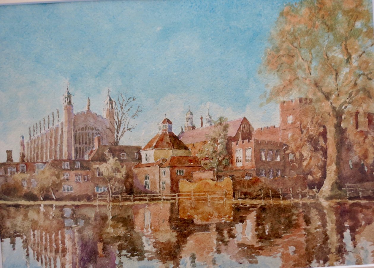 Eton overstroomd, 2011 (aquarel) door Clive Wilson