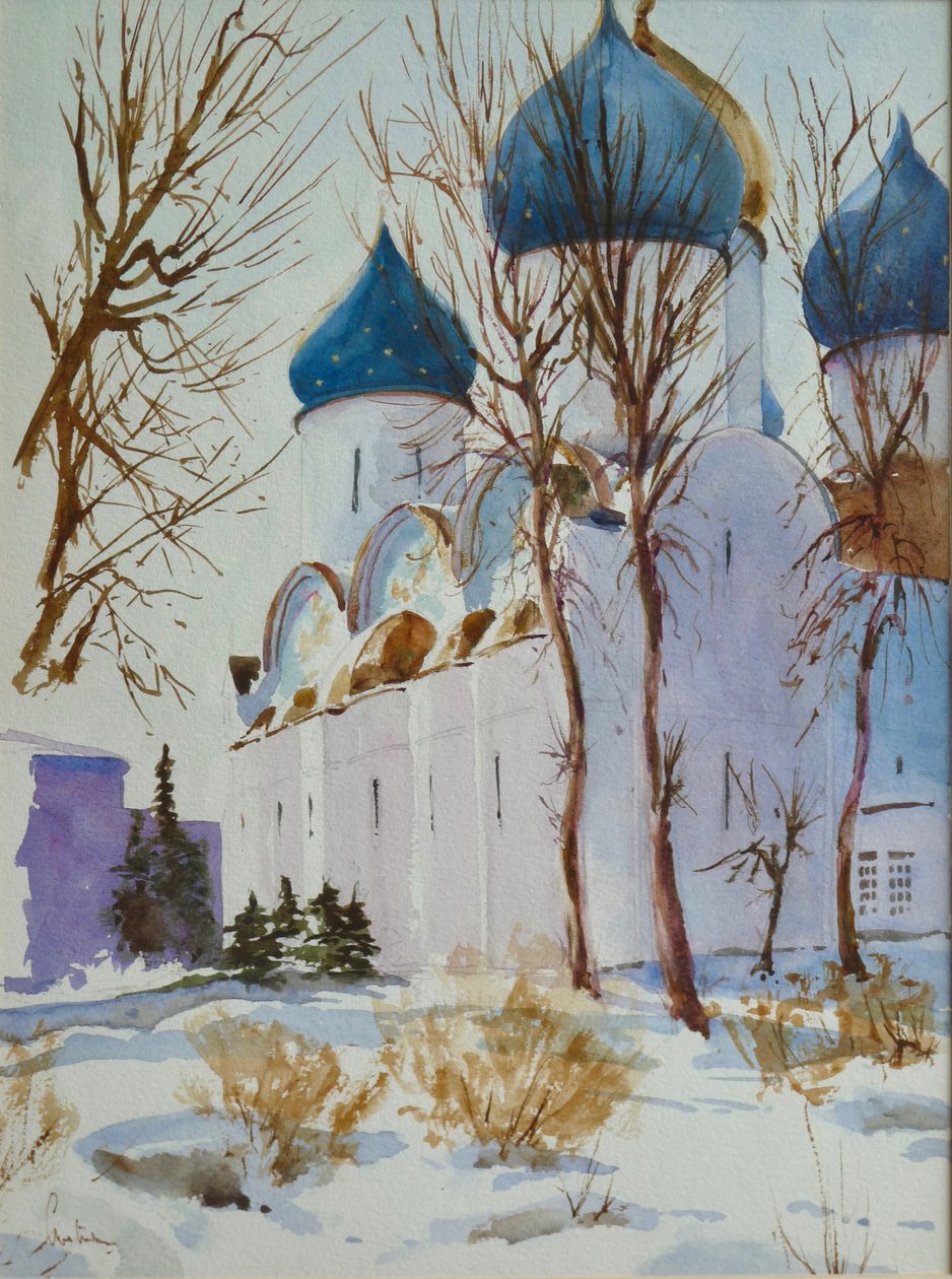 Zagorsk, 2008 (watercolor) door Clive Wilson