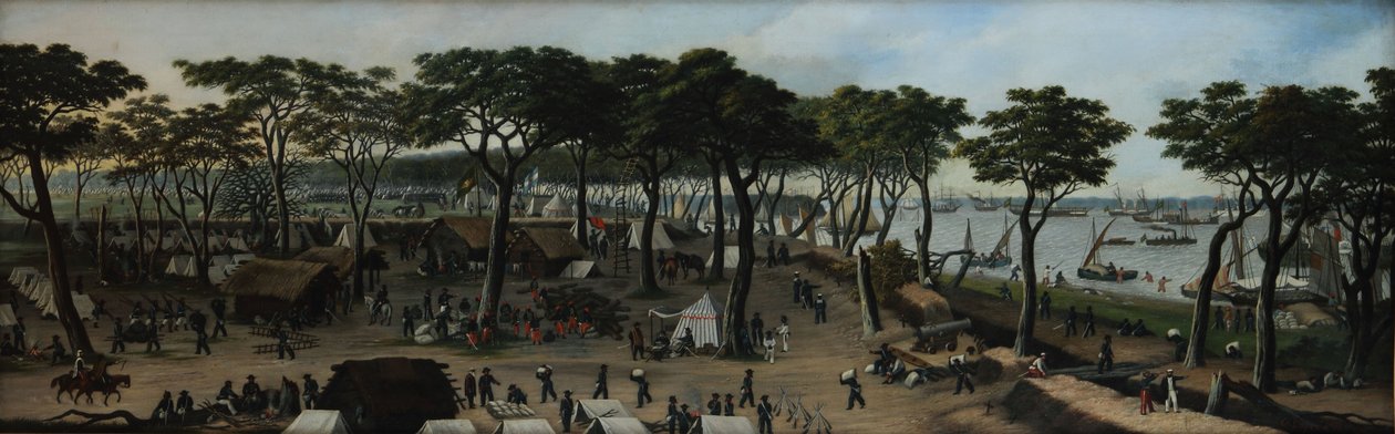 Binnenaanzicht van Curuzú vanaf de bovenstroom door Candido Lopez