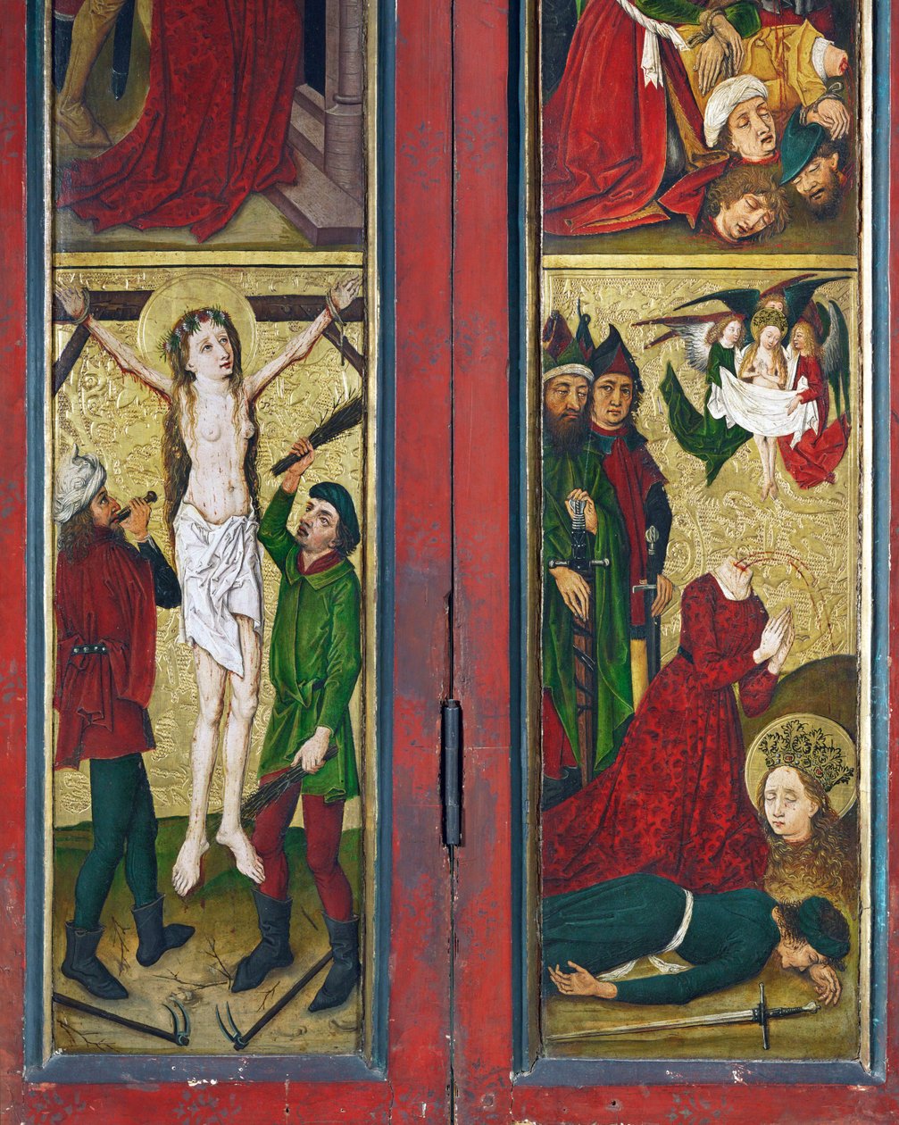 De legende van de heilige Margaretha, altaar uit het klooster van de heilige Madeleine in Straatsburg door Coburg Master