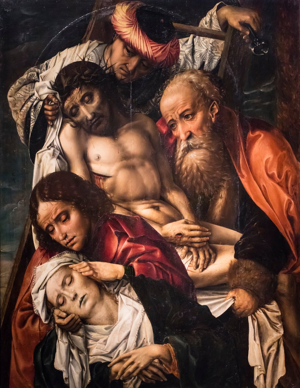 Kruisafneming, ca. 1520 (Tempera en olieverf op hout (eiken)) door Colijn de Coter