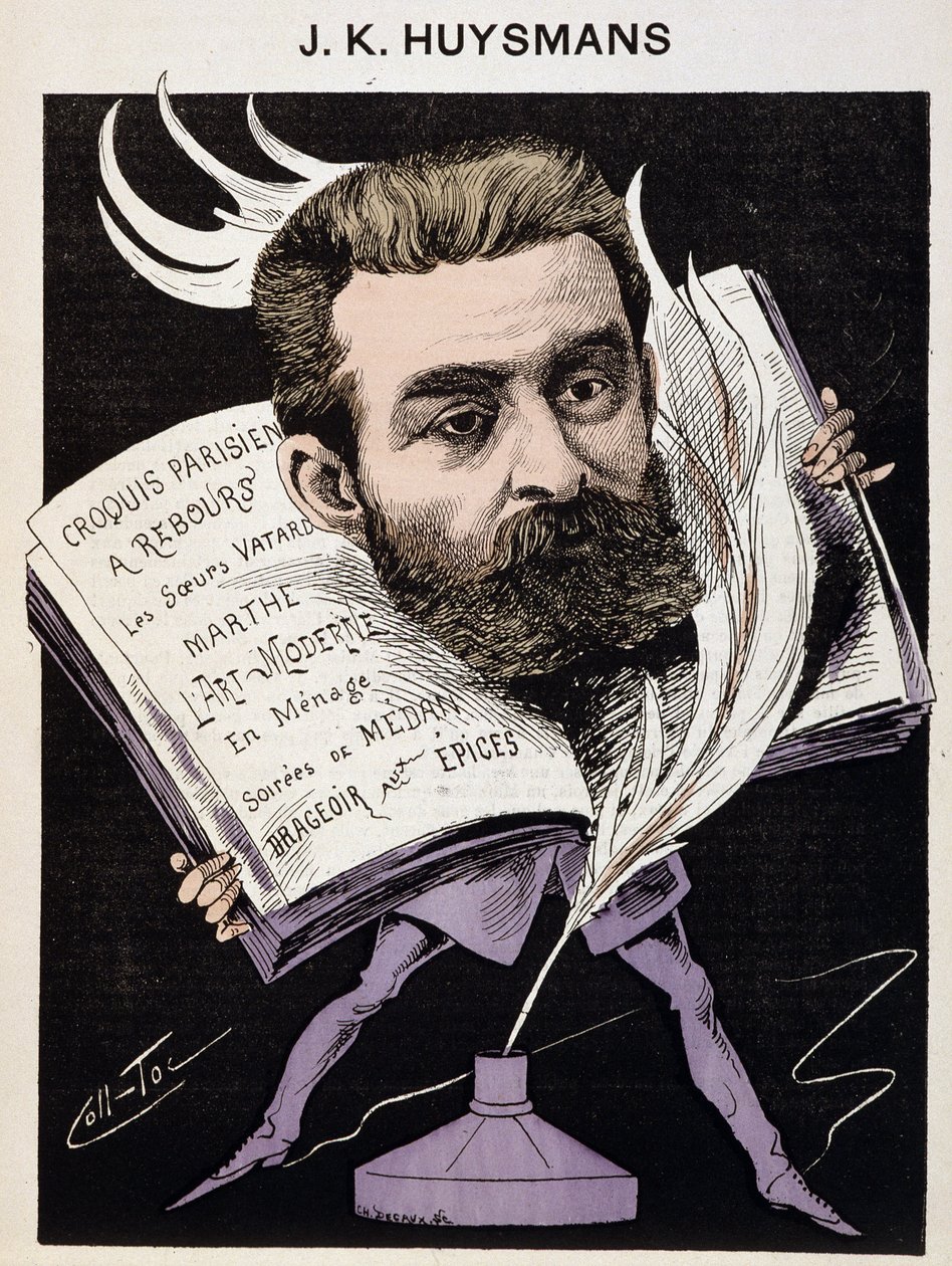 Cartoon van Joris Karl (Joris-Karl) Huysmans (1848-1907) - in De Mannen van Vandaag door Coll Toc