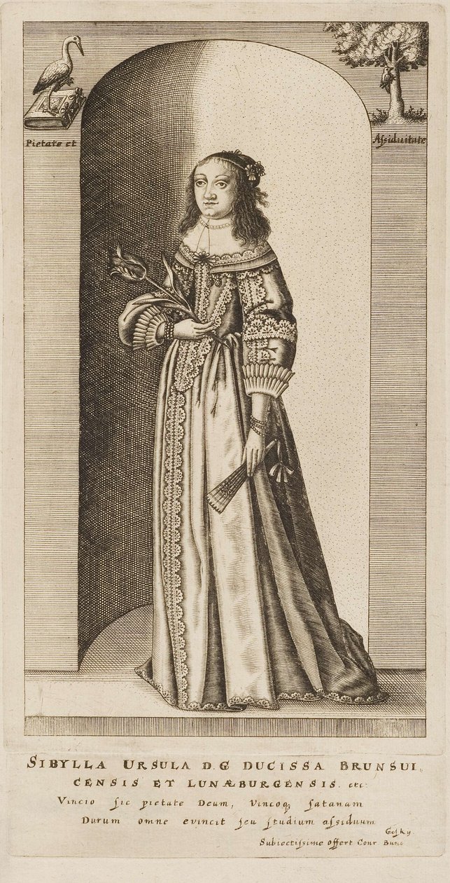 Conrad Buno - Sibylle Ursula, prinses van Brunswijk-Lüneburg door Conrad Buno